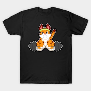 Tiger Bodybuilder Dumbbell T-Shirt